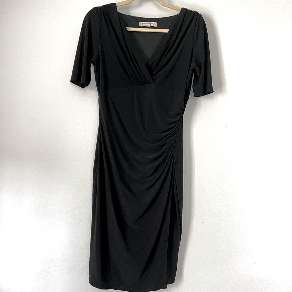 Evan Picone Black Midi Dress